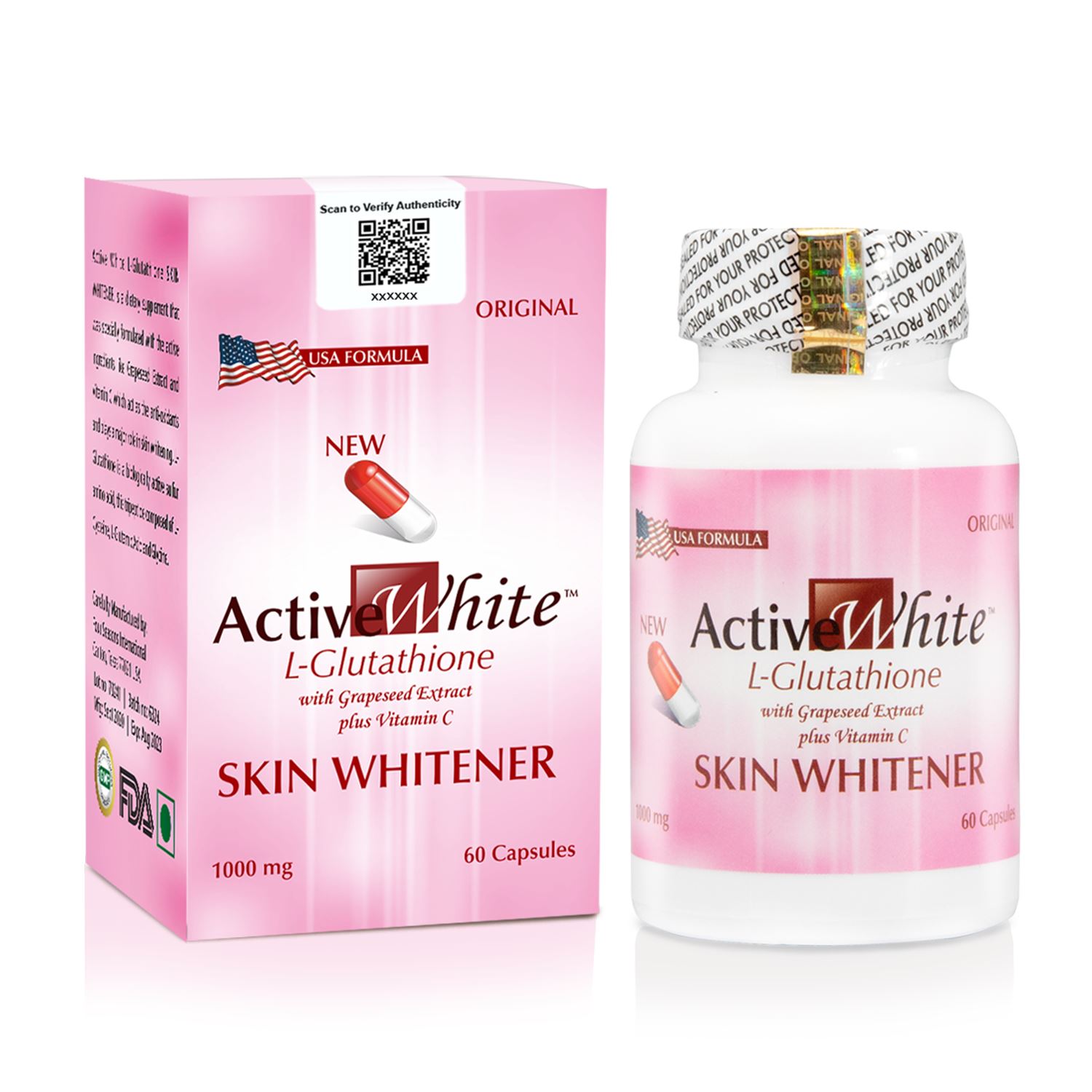 Active White L Glutathione Skin Whitening Capsules