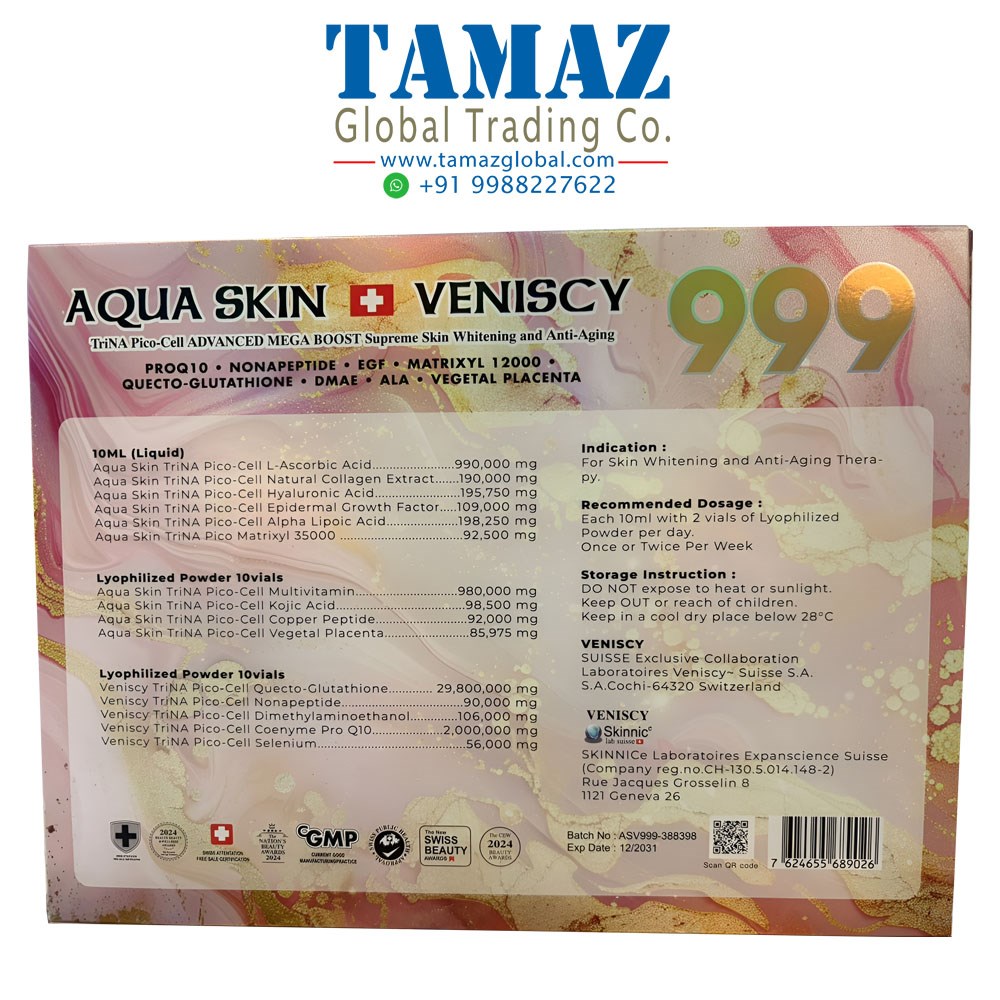Aqua Skin Veniscy 999 Glutathione Injection