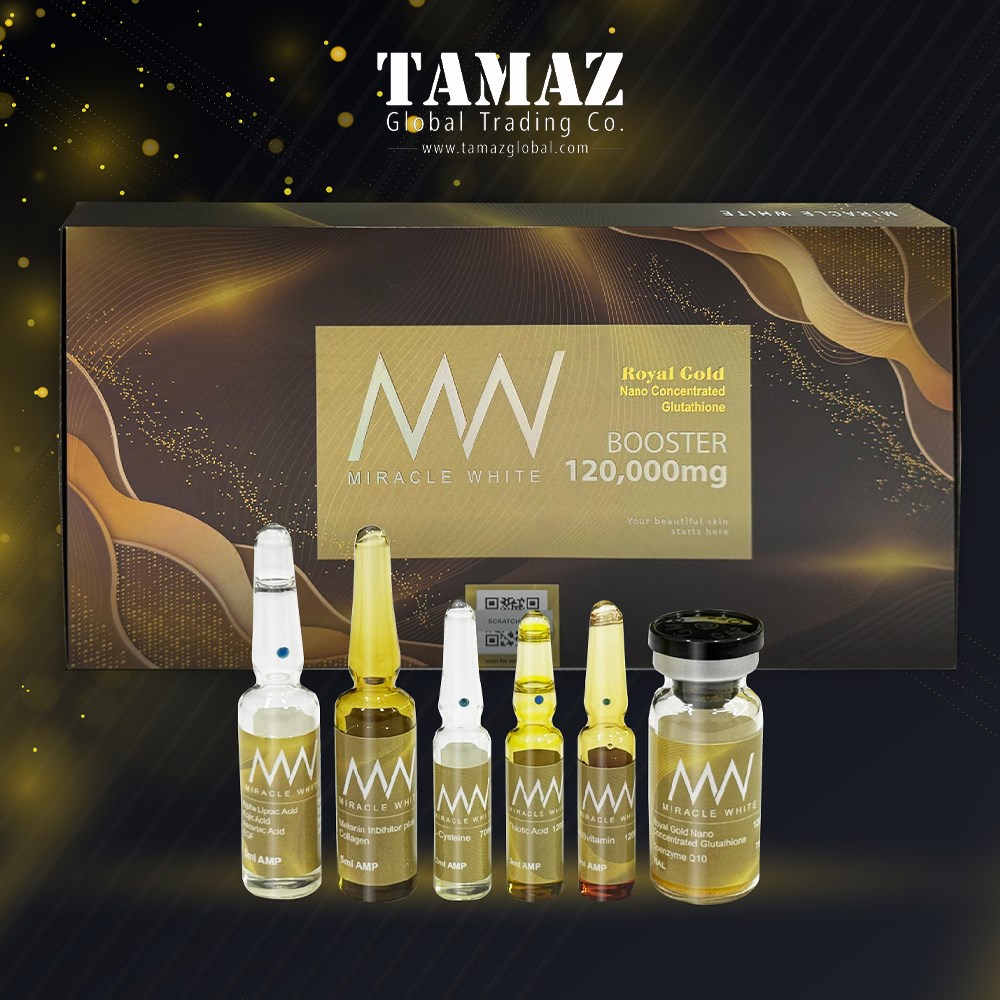 Miracle White  Royal Gold 120000mg Glutathione Injection