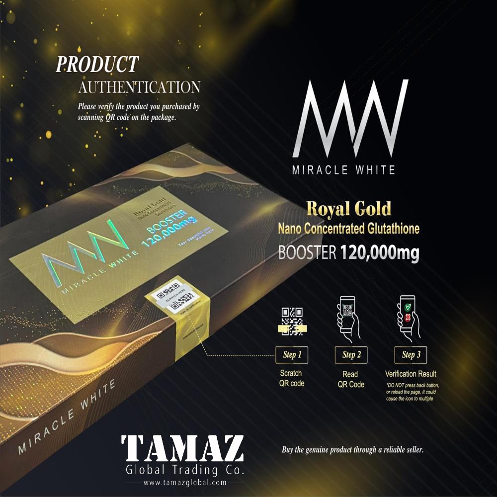 Miracle White  Royal Gold 120000mg Glutathione Injection