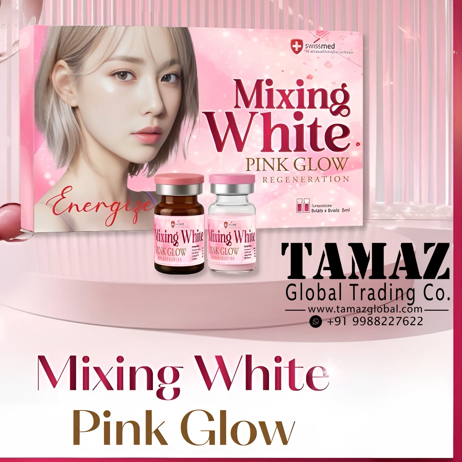 Swismed Mixing White Pink Glow Glutathione Injection 