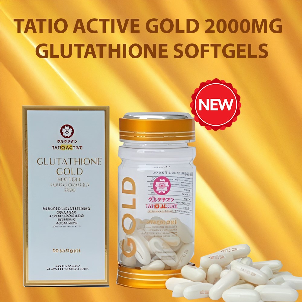 Tatio Active Gold Glutathione 2000mg Skin Whitening Softgels
