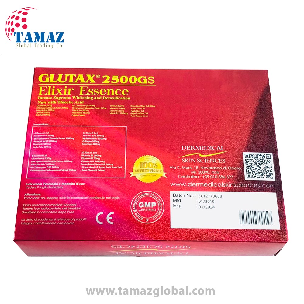 Glutax 2500gs Elixir Essence Glutathione Whitening Injections